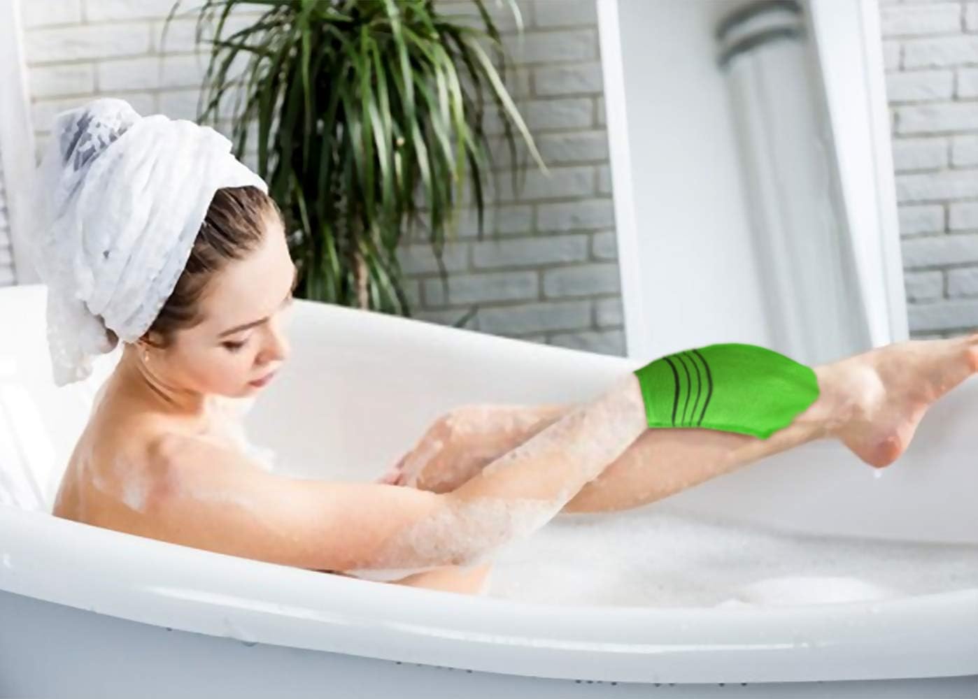 Asian Korean Exfoliating Bath Washcloth - Set of 5, Back and Body Exfoliation for Removing Dry, Dead Skin Cells, Cleaning Pores and Reducing Acne Breakouts, Reusable: Kitchen & Dining