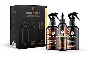 MINT'N DRY Essentials 3 in 1 Bike Cleaning Kit Solution - Including Long-Lasting Dry Ceramic Lubricant Formulated for The Bes