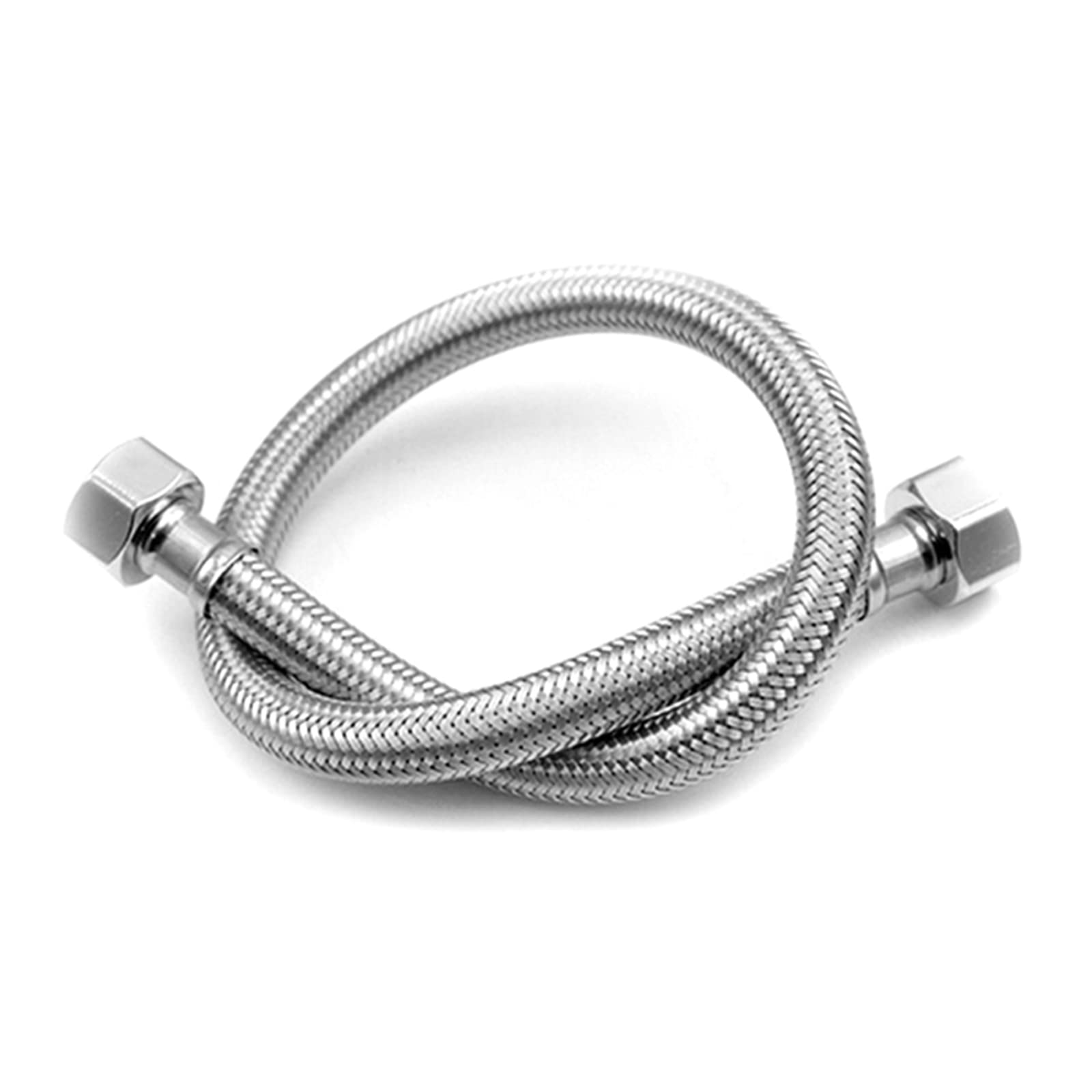 1PCS Flexible Pipes for Bathroom/Kitchen/Toilet Taps British Standard Pipe 1/2" x 1/2" BSP Fitting 500mm