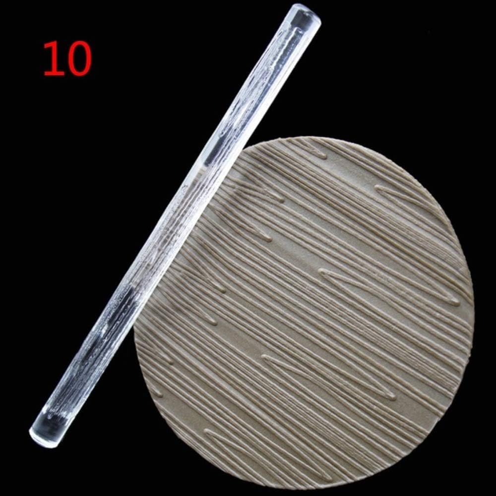 siyao Embossed Rolling Pin Acrylic Rolling Pin Designed Fondant Cake Impression Rolling Pin Pastry Roller Embossing Baking Tools Kitchen 10