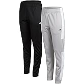 New Balance Boys Sweatpants - 2 Pack Active Performance Tricot Boys Joggers with Elastic Waistband - Athletic Pants for Kids