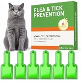 6 Pack Flea and Tick Prevention for Cats - Topical Flea Treatment for Kittens - Protection for Cats Over 1.5 lbs and 8 Weeks or Older