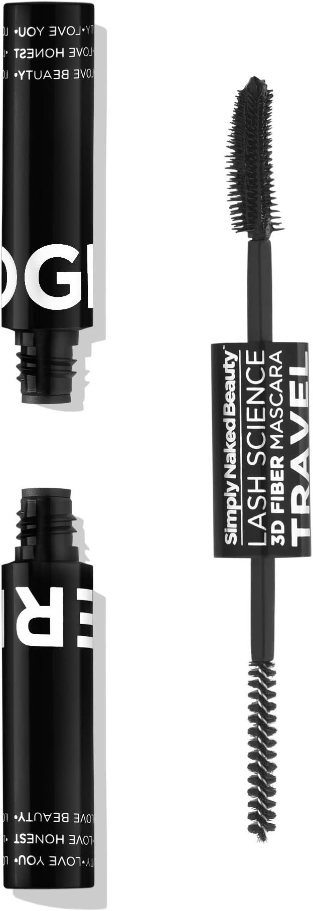 3D Fiber Lash Mascara Travel. Compact Fiber Lash Kit by Simply Naked Beauty (Midnight Black) Waterproof, lengthening, volume. The best 3D and 4D gel and fibers ever. Non toxic. Now in a traveling size