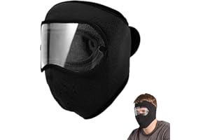 FAFVI Winter Warm Fleece Windproof High-Definition Goggles, Fleece Thermal Mask With Removable Goggles, For Men & Women