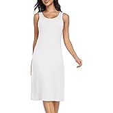 Lovasy Full Slip for Women Under Dress Long Wide Straps Slips Sleeveless Tank Tops Dresses Nightgown S-3XL