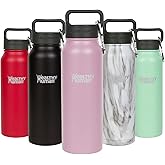 Healthy Human Stainless Steel Water Bottle | Double Walled Vacuum Insulated Water Thermos for Adults | Eco-Friendly Travel Bottles with Leak Proof Lid (Petal Pink, 21 oz/ 621 ML)
