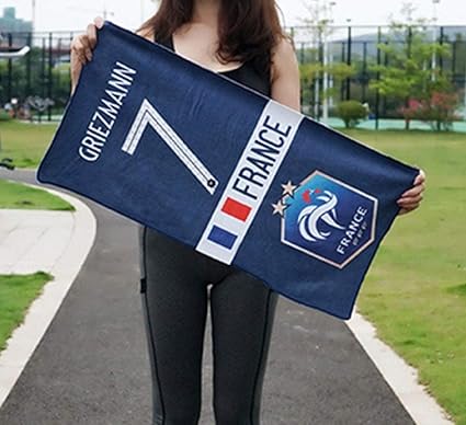 Fjthy Serviette De Sport De Football Mbape Gritzman France Fans De Serviettes De Bain