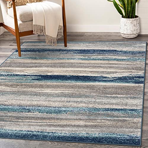 Luxe Weavers 7501 Modern Abstract Area Rug, Blue / Size 5x7 Pricepulse