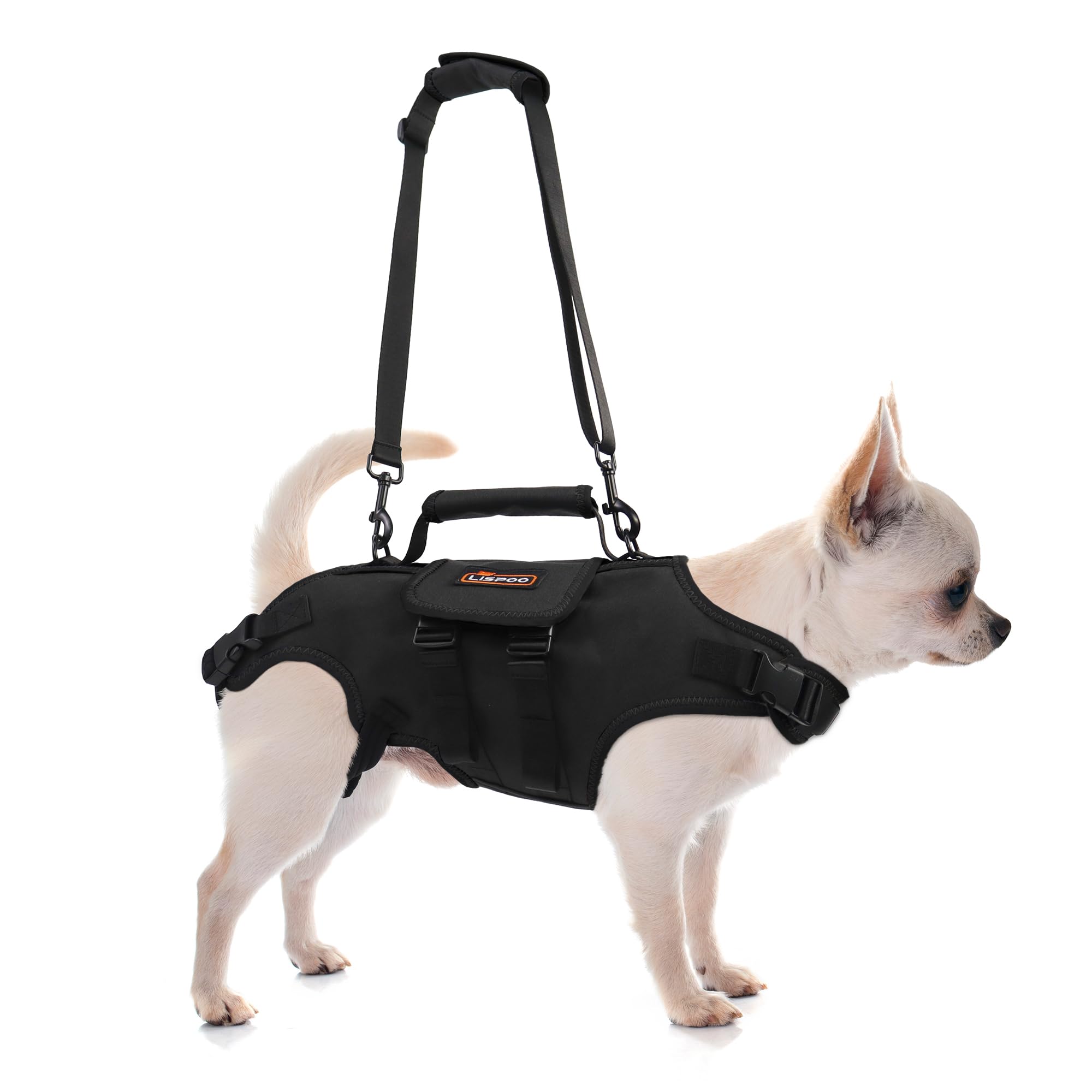 Photo 1 of Dog Lift Harness, Full Body Support with Adjustable Control Handle for Small Senior Dogs, Post-Surgery Recovery & Joint Problems (Oxford Cloth, S)