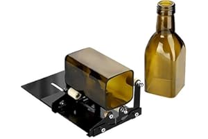 Glass Bottle Cutter, Cutting Tool Kit Square & Round Bottle Cutting Machine, Wine Bottles and Beer Bottles Cutter Tool with A