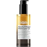 L'Oréal Professionnel Absolut Repair Molecular Repairing Bi-Phase Oil, For All Damaged Hair, with Peptides Bonder & Amino Aci