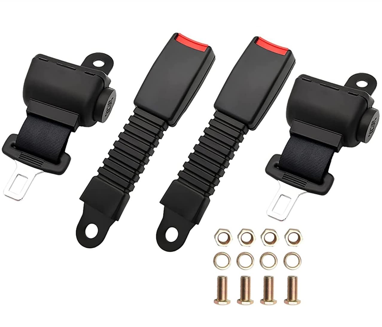 Photo 1 of Bravokit Universal Retractable Golf Cart Seat Belts Kit for Golf Cart Club Car EZGO Yamaha Go Kart ATV UTV Bus (Set of 2)