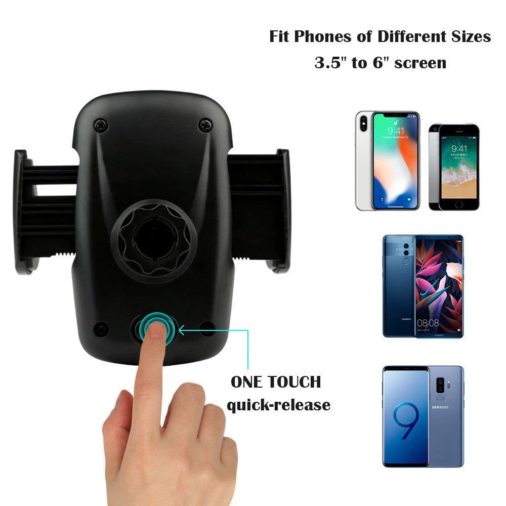 Phone Holder for Car Air Vent, Volport Car Mount Quick Easy Release Button and 360 Degree Rotation Cradle for Phone X 8 8 Plus 7 7 Plus SE 6s 6 Plus 6 5s Samsung Galaxy S9 8 6 LG Nexus Sony Huawei