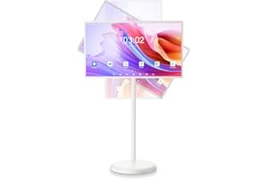 FITEYE 32-Inch Portable Touch Screen Monitor, 1080P Portable TV on Wheels with 13MP Integrated Camera, 6G RAM+128G Storage, Android OS, Built-in Battery(6-7H), Full Swivel Rotation, Voice Remote Control