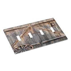 Wood Garage Barn Door Cabin 4 Gang Quad Toggle