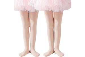 Mini angel Girls Fleece Lined Tights Winter Thick Thermal Leggings Footed Dance Tights Age 5-11, 1/2 Pairs