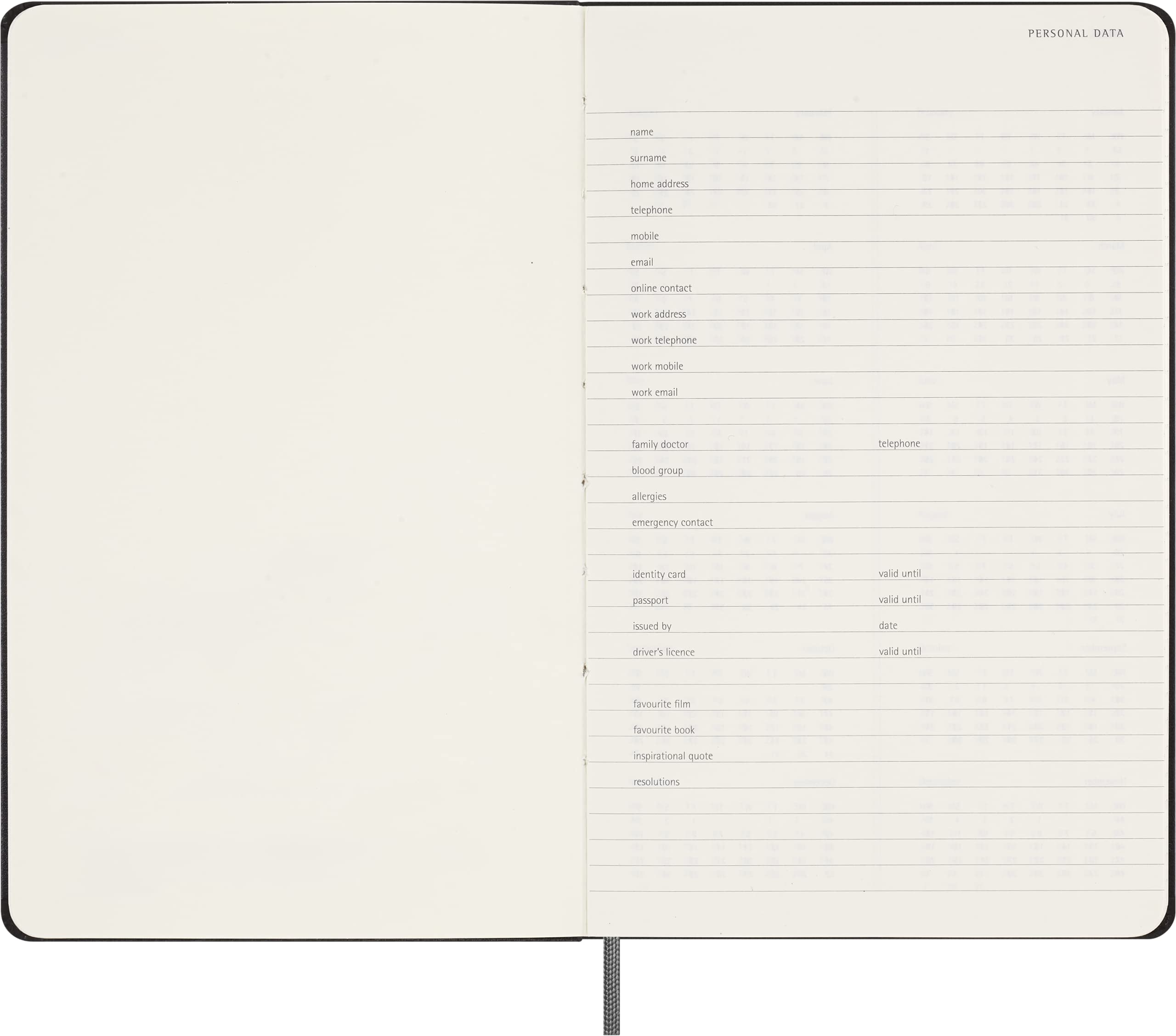 Moleskine Classic 12 Month Undated Weekly Planner, Hard Cover, Large (5