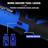 Lucn 12V Right Angle Drill Wrench 3/8" 90° with LED Light 7 Sockets view 6
