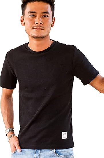 Amazon キャバリア Cavaria メンズ 半袖 Tシャツ クルーネック ブイネック ヘンリーネック ストレッチ 3タイプ Tシャツ カットソー 通販
