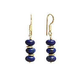 Gempires Blue Lapis Lazuli Crystal Earrings