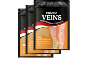 Varicose Vein Relief Patches, Natural Turmeric Formula, Breathable Patches for Spider Veins, 36 Pieces