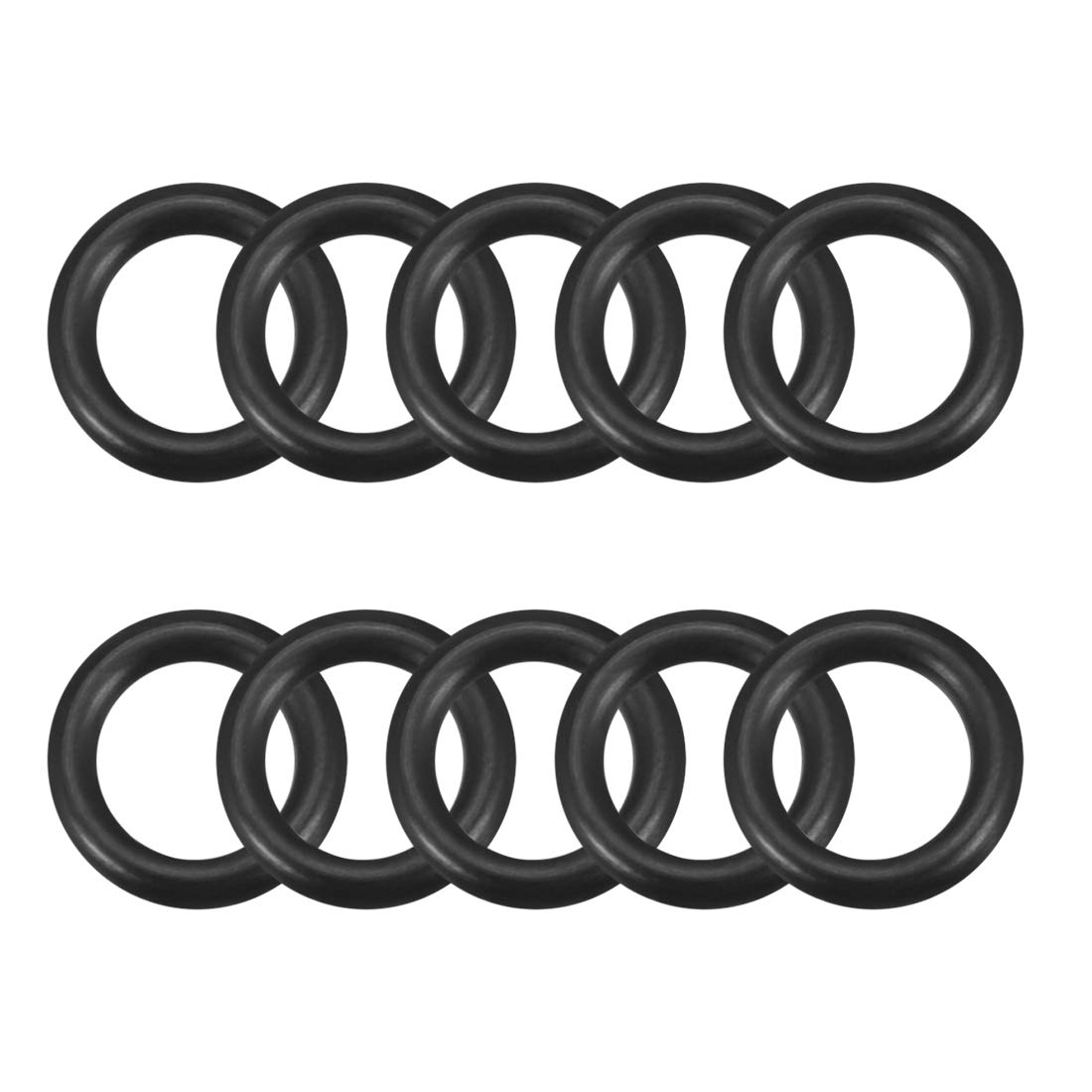 sourcing map Nitrile Rubber O-Rings 14mm OD 9.2mm ID 2.4mm Width, Metric Sealing Gasket, Pack of 10