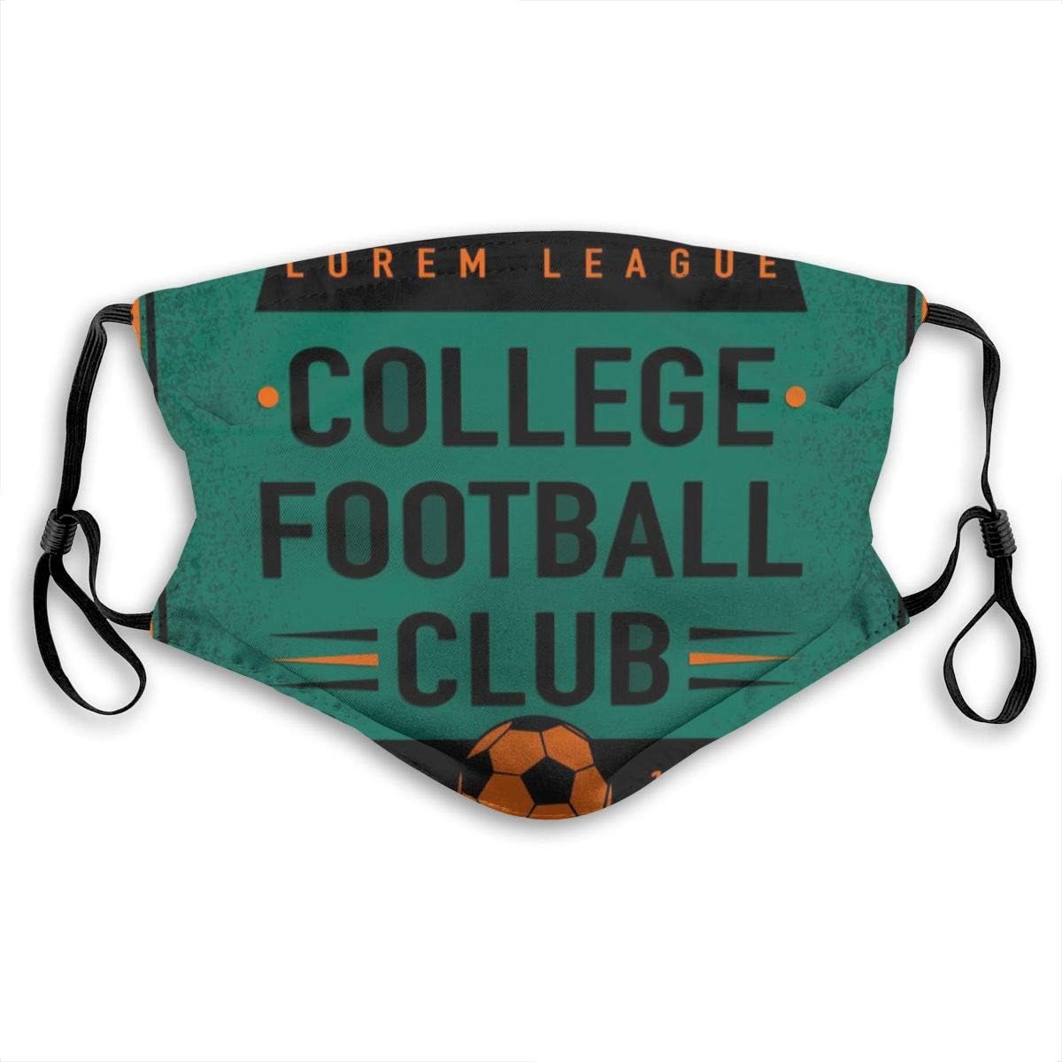 Hlkjos48s University Football Club PM2.5 Breathing Mask Reusable Activated Carbon Filter Respirator Anti Dust Healthy Face Mask-Free Two Activated Carbon Filters and One M-Shaped Nose Clip