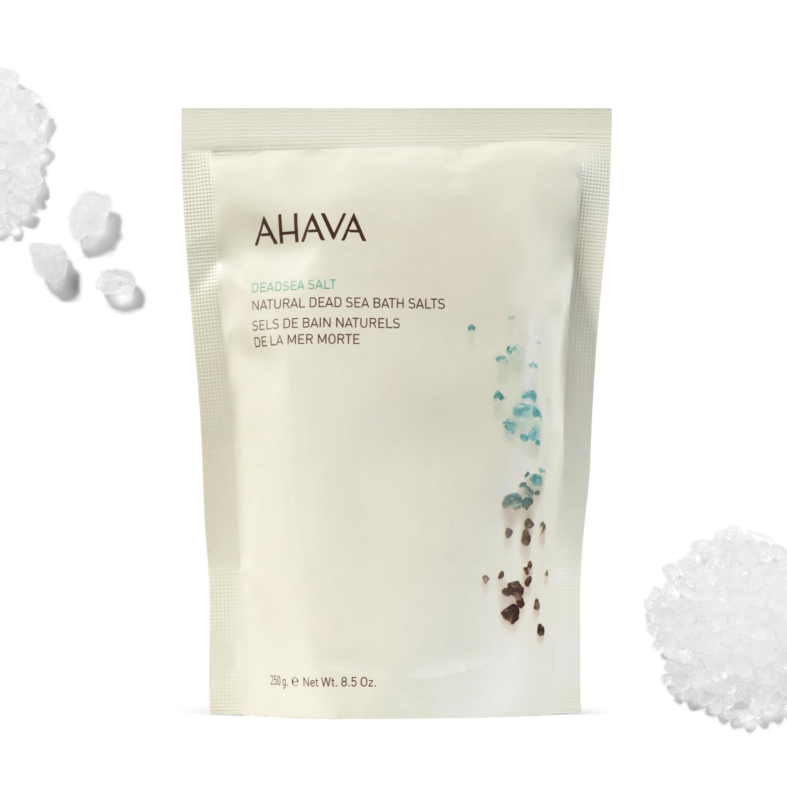 Ahava Natural Dead Sea Bath Salts 250gr 100% Dead-Sea Salt Natural Muscle Relaxer - Mineral Spa in Your Home