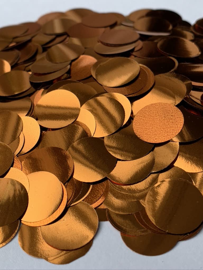 Orange Metallic Confetti, 1.5cm, 20g, (2 pack)