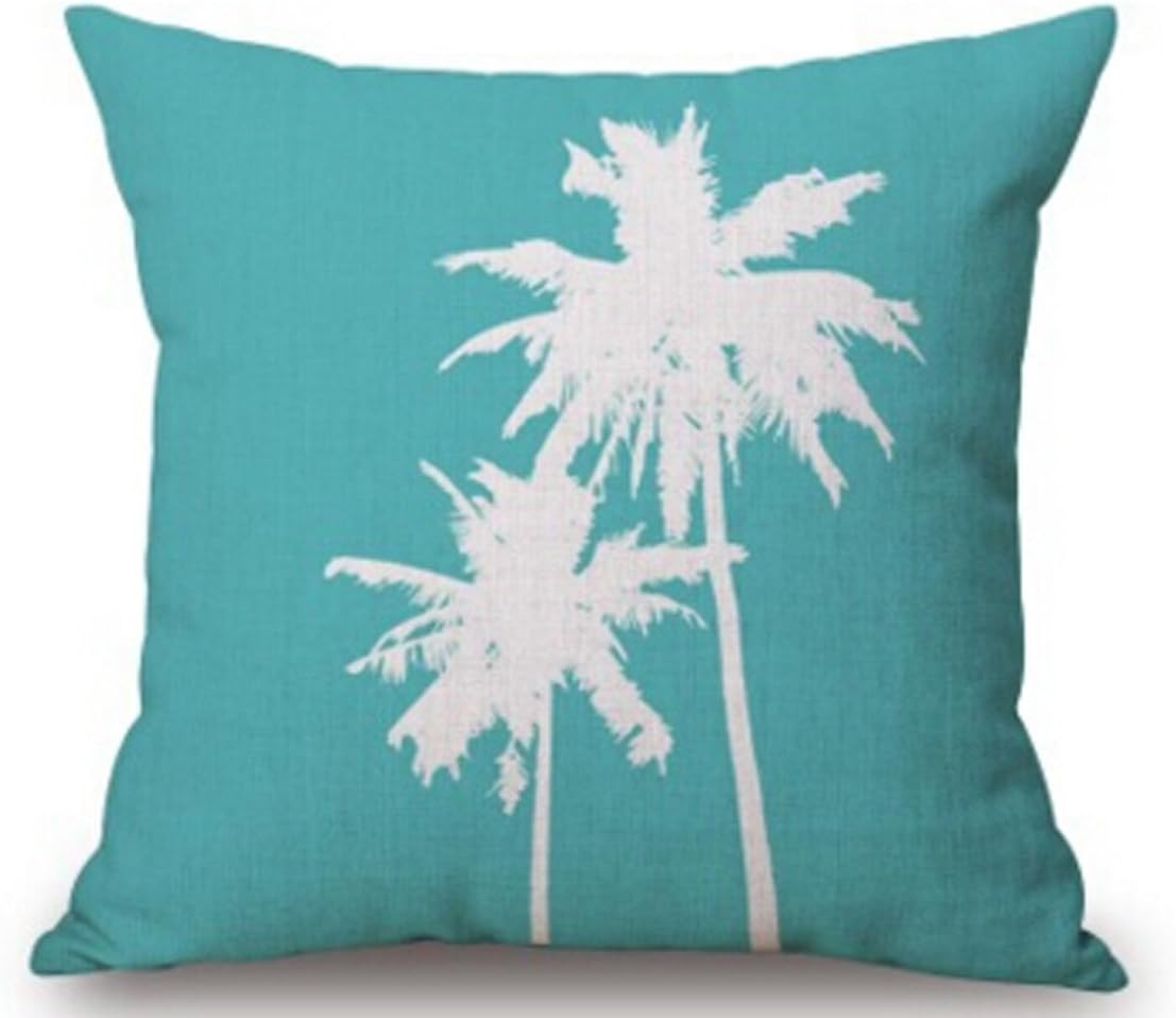 Amazon Com Beach Coconut Tree Cotton Linen Throw Pillow Cover