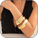 Long tiantian 2PCS Gold Bangles for Women Bangle Bracelets Chunky Bangles Bracelets Non Tarnish Gold/Silver Bracelet for Women Trendy Jewelry Gifts