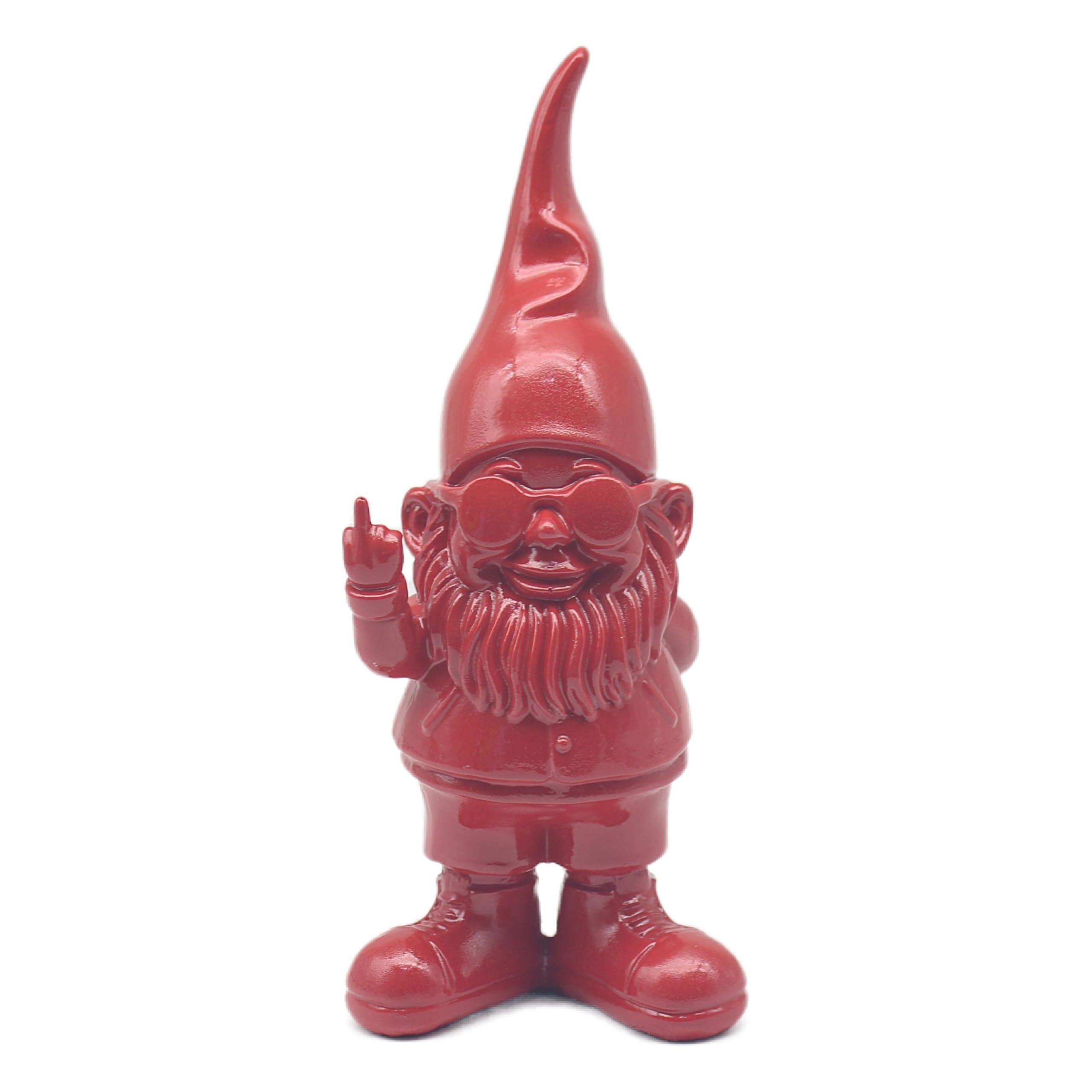 Lesser & Pavey Gnomes Home Decor Figurines & Ornaments For Home & Office | Decorative Home Accessories Statues For Indoor & Outdoor | Lovely Gifts for Women & Men Swearing Red 20 Cm