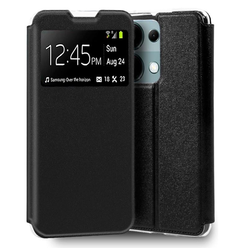 Cool Flip Cover Case for Xiaomi Redmi Note 13 Pro Smooth Black