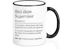 Shit Show Supervisor Definition Mugs Gift,Thank You Gift for Boss Supervisor Manager Director Friends Colleagues, Director Gi