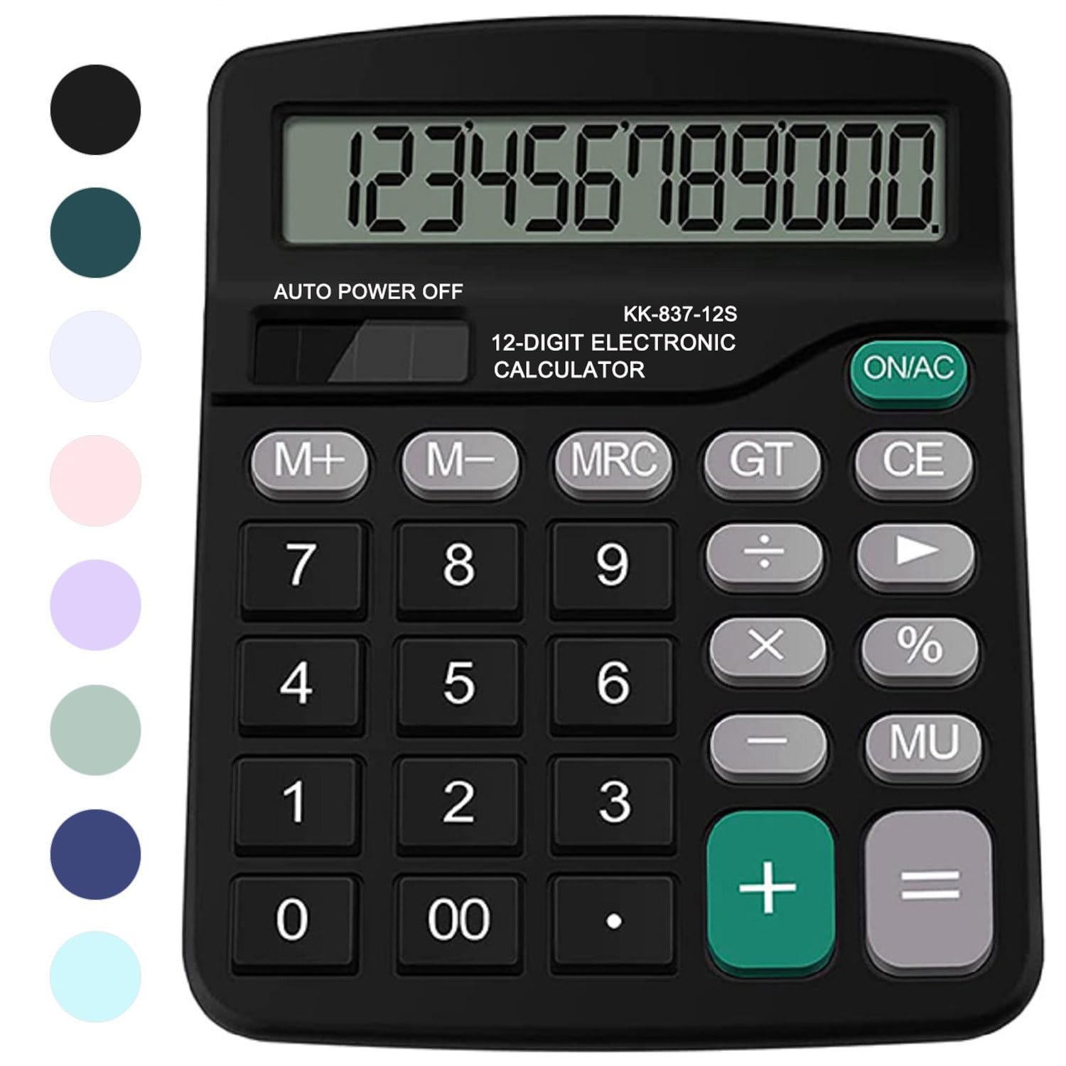 Photo 1 of Office Desk Calculator - Dual Power Simple Financial Calculator with Big Button Large Display for Office, Home & School (Black)