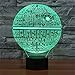 3D LED Night Light Lamps, 3D Optical Illusion 7 Colors Touch Table Desk Visual Lamp Gifts Toys for Children Kids