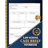 Law School Case Brief Notebook: Legal Notetaking Template Book for Students | Structured Format for Analyzing Legal Cases Using the IRAC Method