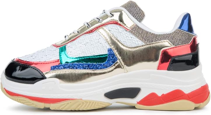 sequin chunky trainers