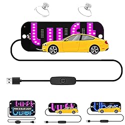 Pink LED Light Sign for Car, Taxi Sign Light