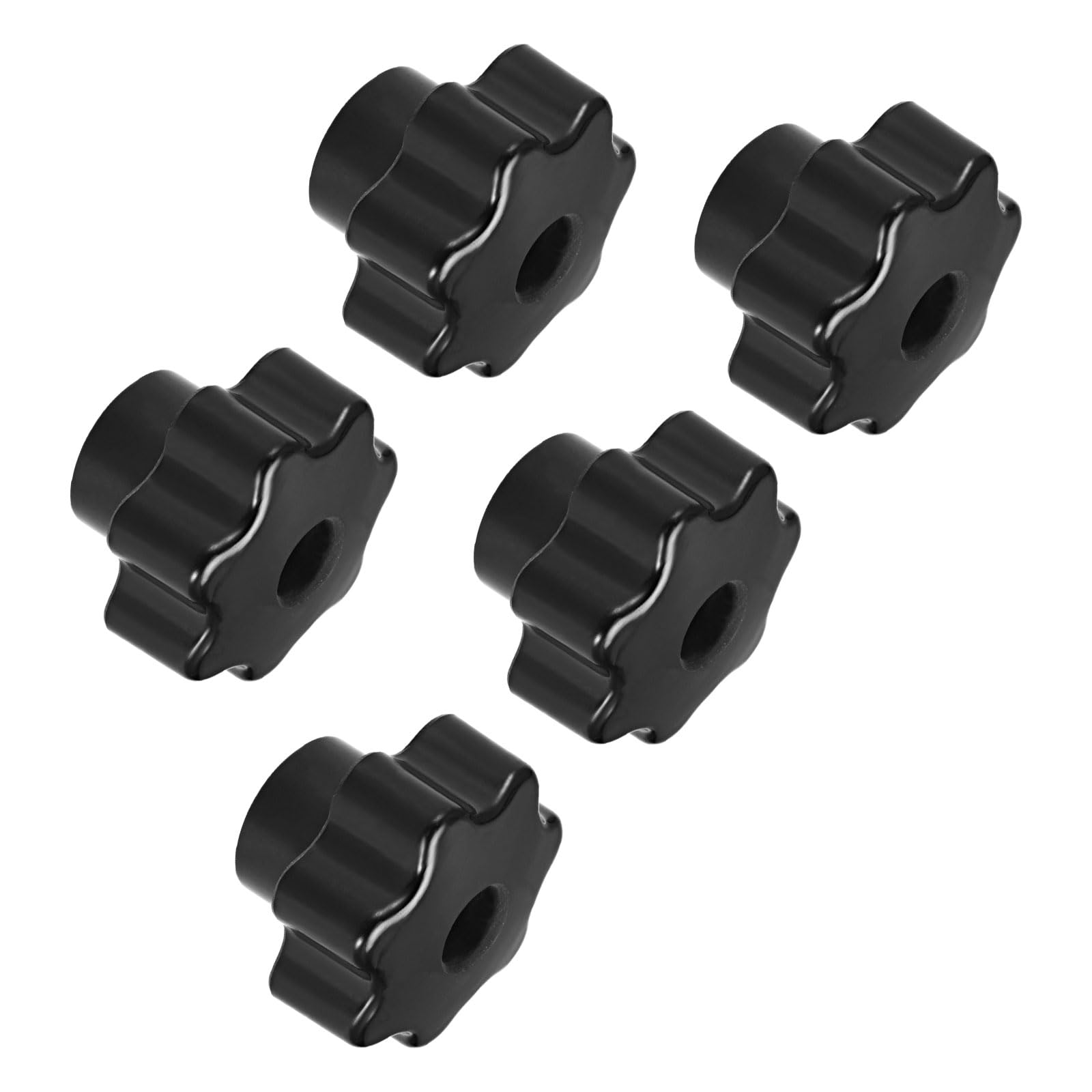 CoCud Star Knob, 39mm Diameter M6, Plastic Head Female Clamping Handle Screw-On Thread Knob Grip - (Applications: for Mechanical Equipment), 5-Pieces