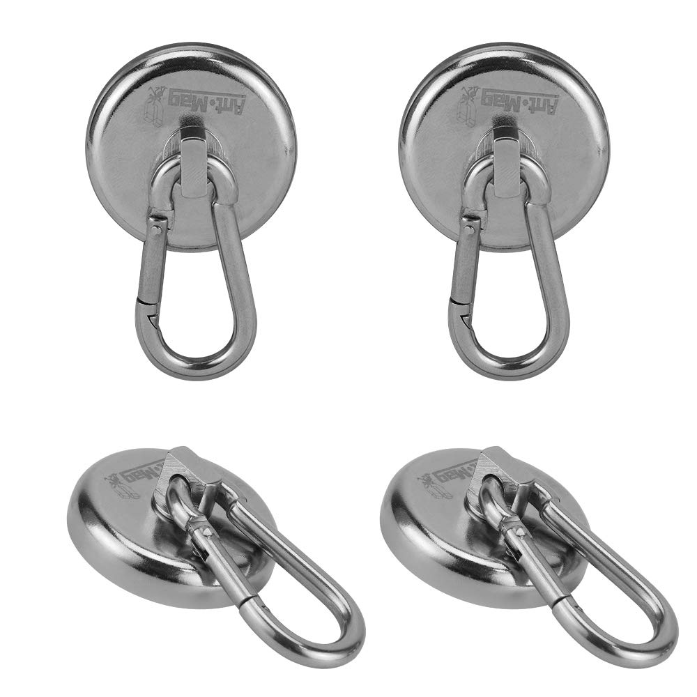 Ant Mag Double Sided Fishing Magnet Super Powerful Magnet Fishing with Combined Strength Neodymium Magnet Fishing Kit with Eyebolt for River Lake Fishing Indoor Outdoor