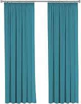 H.Versailtex Blackout Thermal Curtains Teal 66x90 2 Panels + Tiebacks