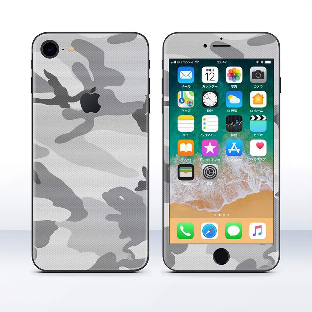 Amazon Iphone8 対応 アイフォン スキン シール 全面 正面 液晶 保護 ケース カバー 迷彩 白 カモフラ Iphone 8 スキンシール 保護シール 保護ケース 保護カバー 迷彩柄 カモフラージュ ホワイト スキンシール 通販