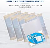 1ABOVE 6-Pack A4 Clear Exercise Book Covers Durable 150µm Thick 60mm Flap view 7