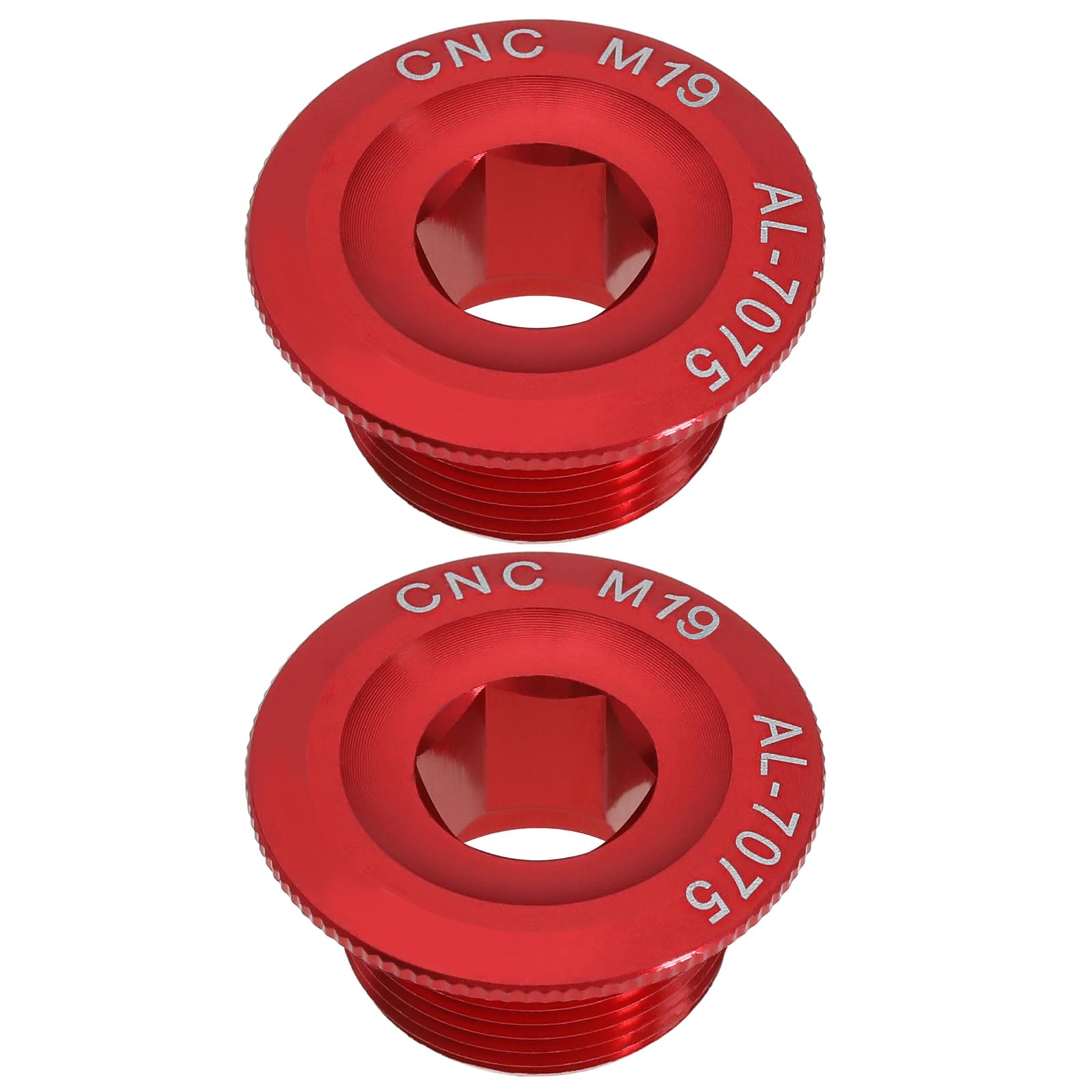 eMagTech 2pcs Crank Arm Fixing Bolt Red M19 for Mountain Bike Road Bike Fix Crankset Crank Chain Wheel Aluminum Alloy Material High Strength Fit for 19mm Crank Screw