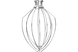 Whisk Attachment, K5A 6 Wire Whip Attachment for KitchenAid 5 6 Quart Bowl Lift Stand Mixer Compatible with Kitchen Aid Acces