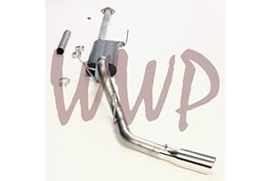 MVP AUTO PARTS Performance 3" Stainless Steel SS409 Single Side Exit Cat Back Exhaust System Polished Tip Compatible With 2015-2019 Ford F150 F-150 2.7L/3.5L EcoBoost Turbo & 3.5L/5.0L V6/V8 NonTurbo Truck