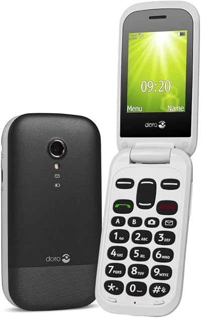 Doro 2404 2G Dual SIM Unlocked Basic Mobile Phone for Seniors Black