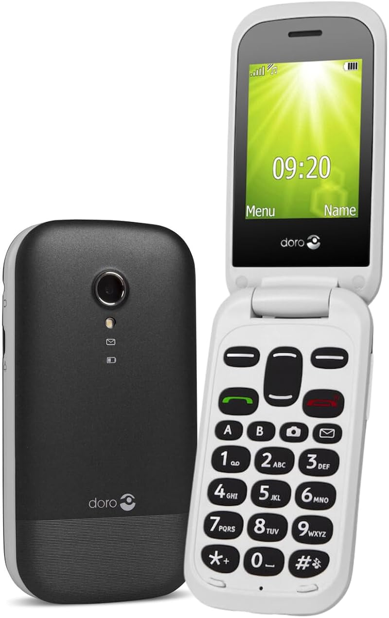 Doro 2404 2G Dual SIM Unlocked Basic Mobile Phone for Seniors Black