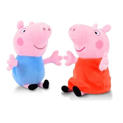 PEPPA PIG AND GEORGE 8 inch PLUSH SET - 2 PCS SET